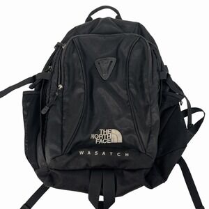The North Face Wasatch Black Backpack Travel Daypack Mens 18" Bag School Laptop